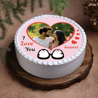 A propose day special photo cake