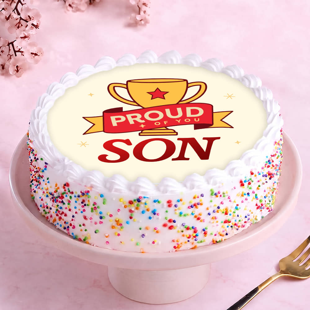 Proud Of You Son Sprinkle Cake