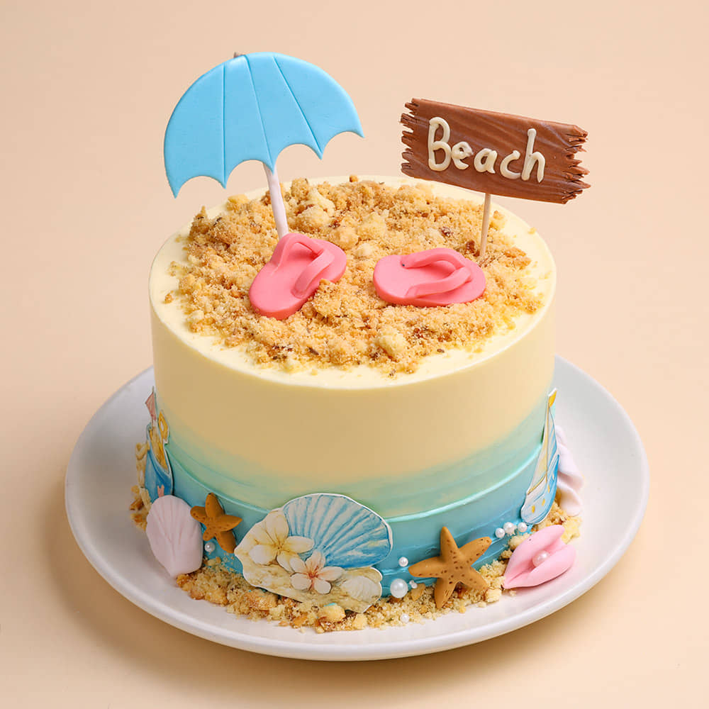 Coastal Adventure Beach Cake