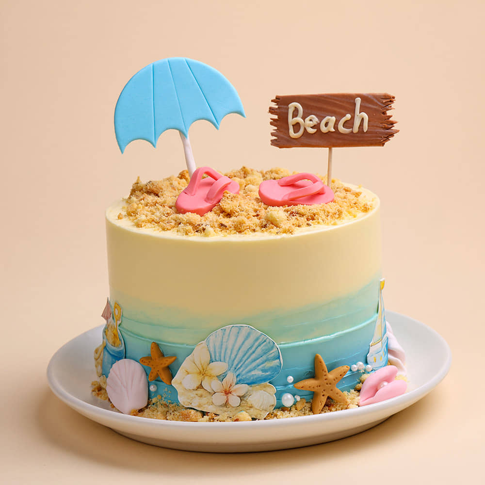 Coastal Adventure Beach Cake