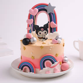 Hearts N Rainbows Kuromi Cake
