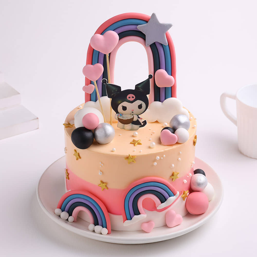 Hearts N Rainbows Kuromi Cake