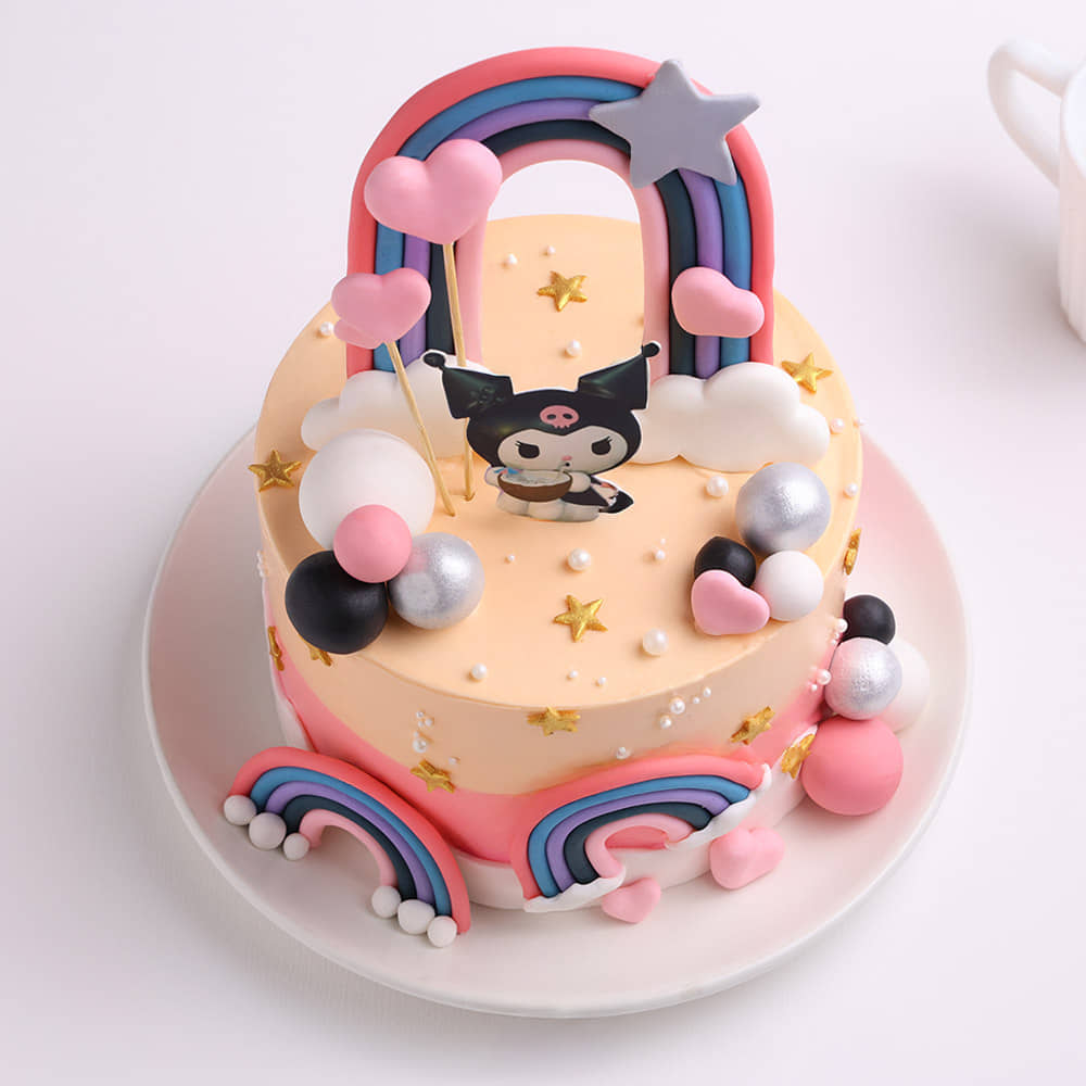 Hearts N Rainbows Kuromi Cake