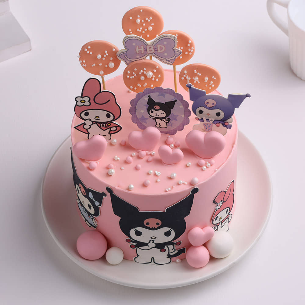 My Melody Kuromi Birthday Cake