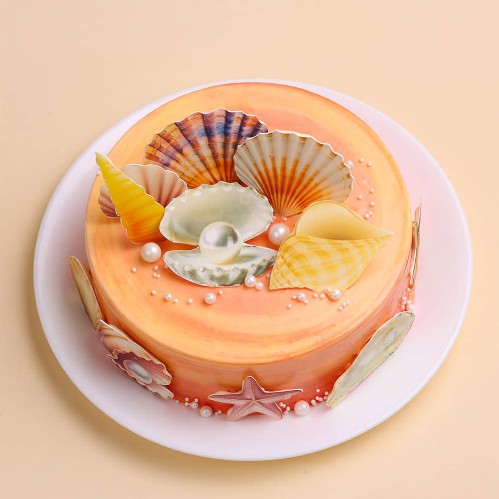 Shells N Pearls Beach Cake