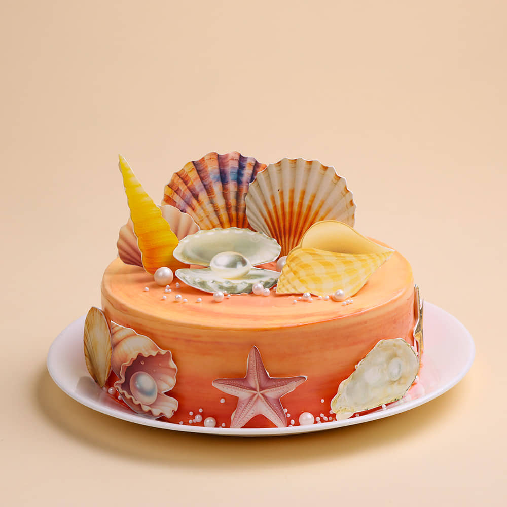 Shells N Pearls Beach Cake