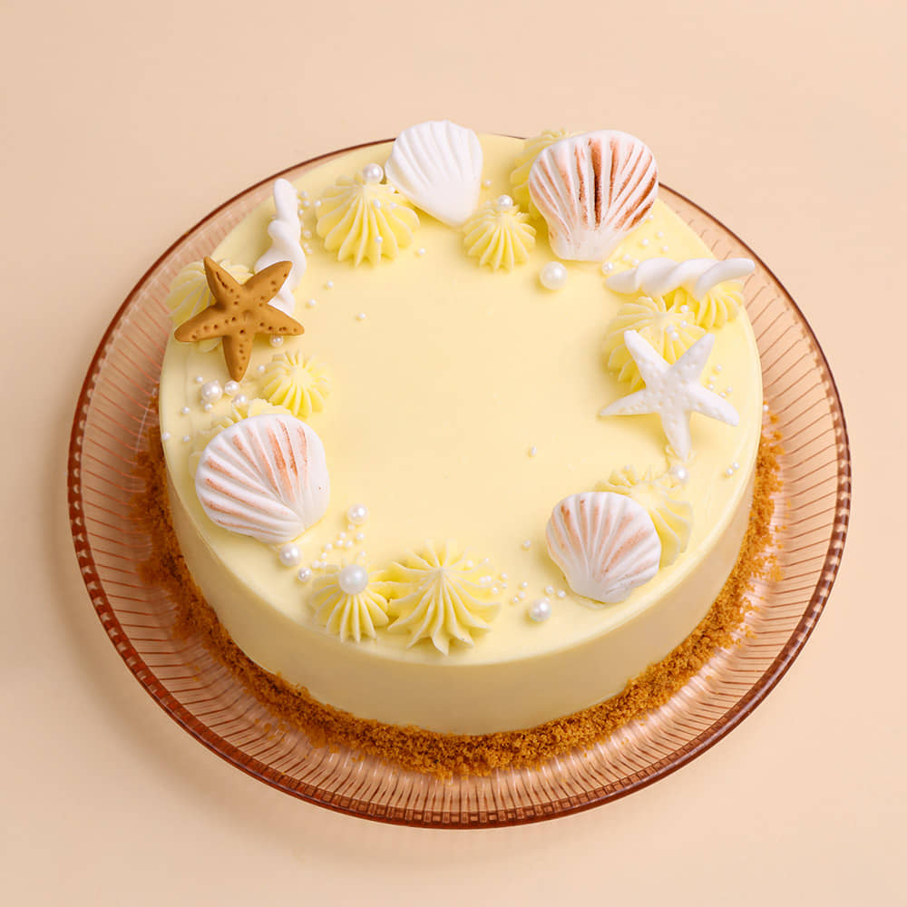 Starfish Wishes Beach Cake