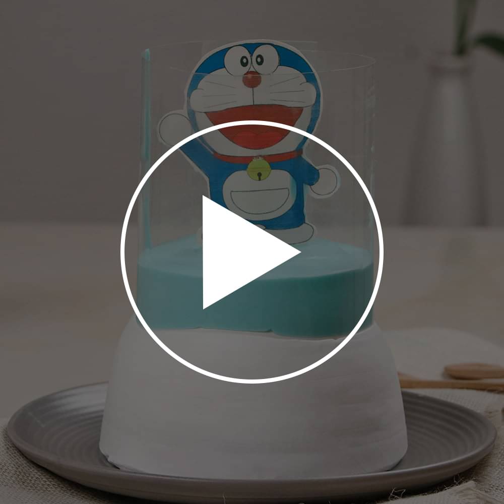 Doraemon Theme Pineapple Pull Me Up Cake