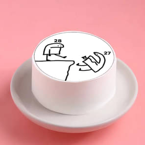 Pushing Doodle Off The Cliff Bento Cake