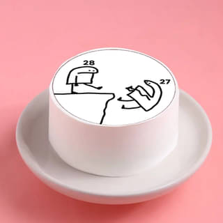 Pushing Doodle Off The Cliff Bento Cake