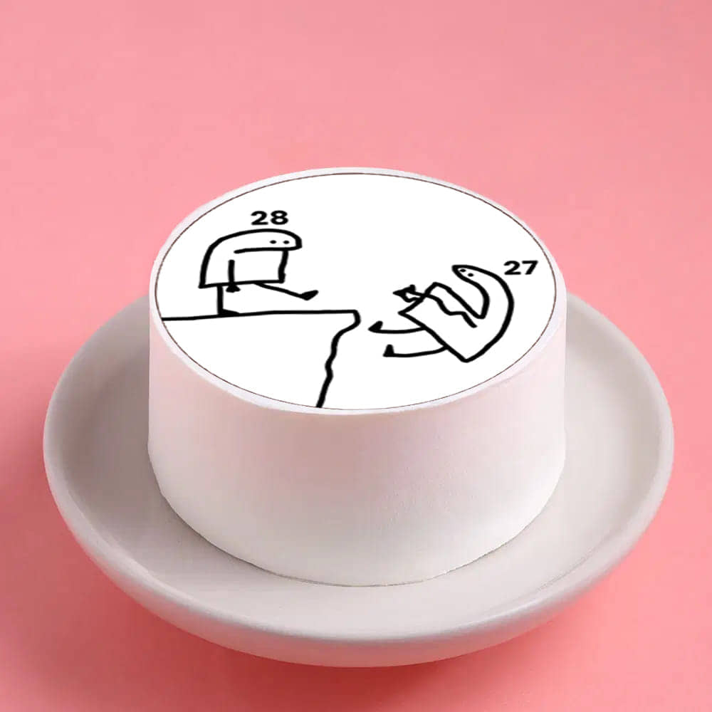 Pushing Doodle Off The Cliff Bento Cake