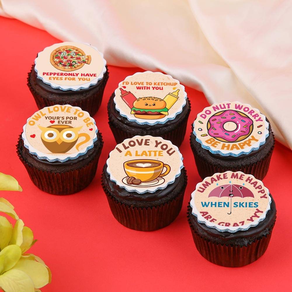 Quirky Six Yummy Chocolate Cupcakes