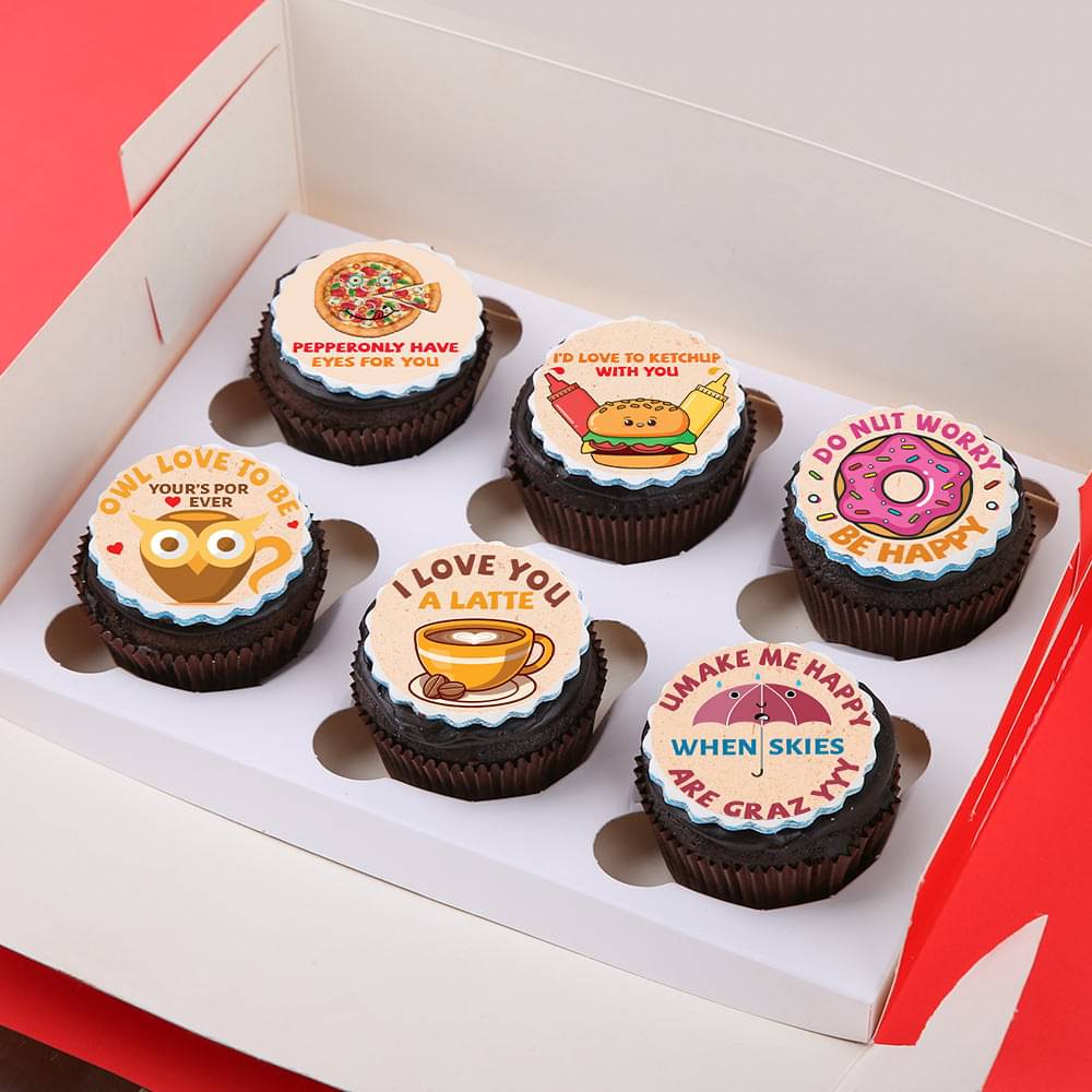 Quirky Six Yummy Chocolate Cupcakes