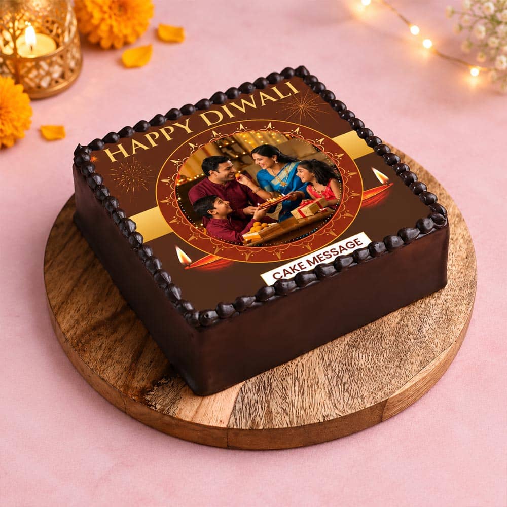 Radiant Diwali Photo Cake