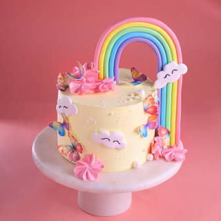 Rainbow Butterfly Birthday Cake Rainbow Butterfly Birthday Cake