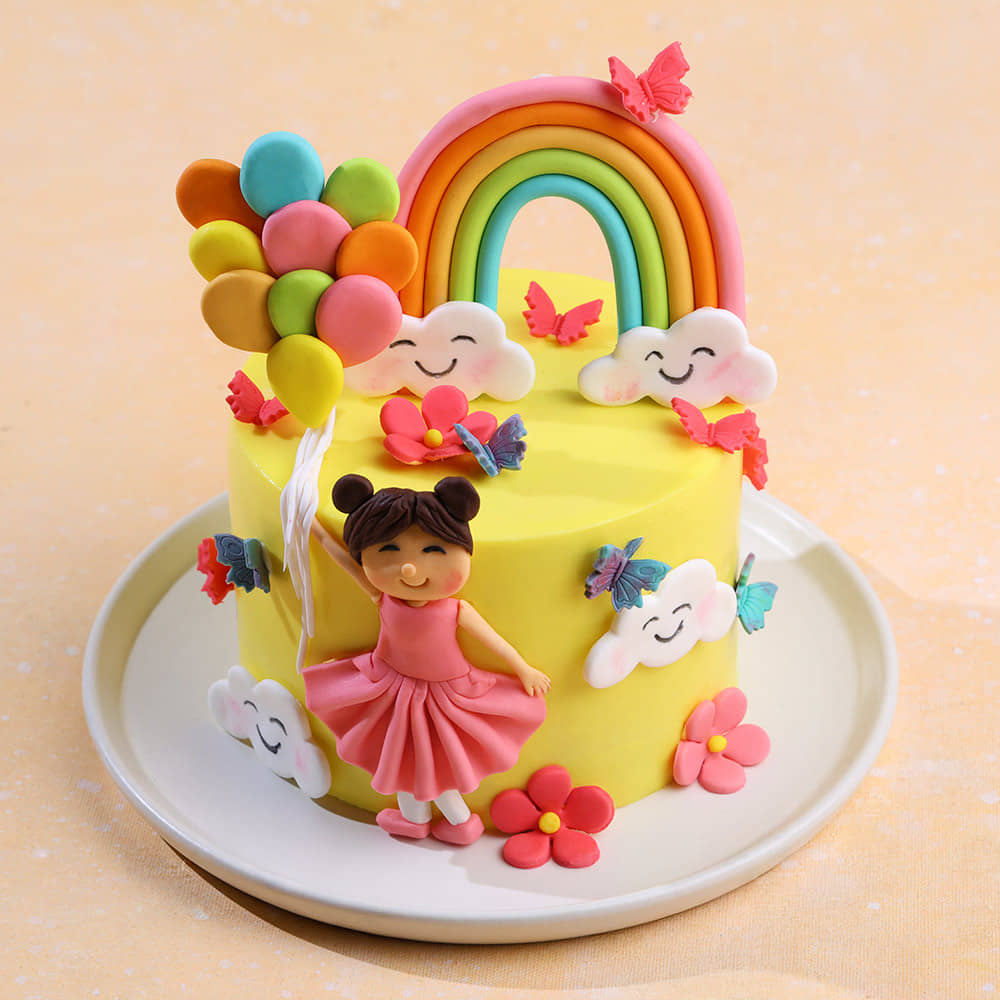Rainbow Dreams Balloon Cake