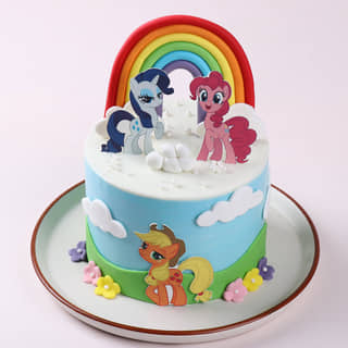 Front View of Rainbow Dreams Pony Cake Front View of Rainbow Dreams Pony Cake