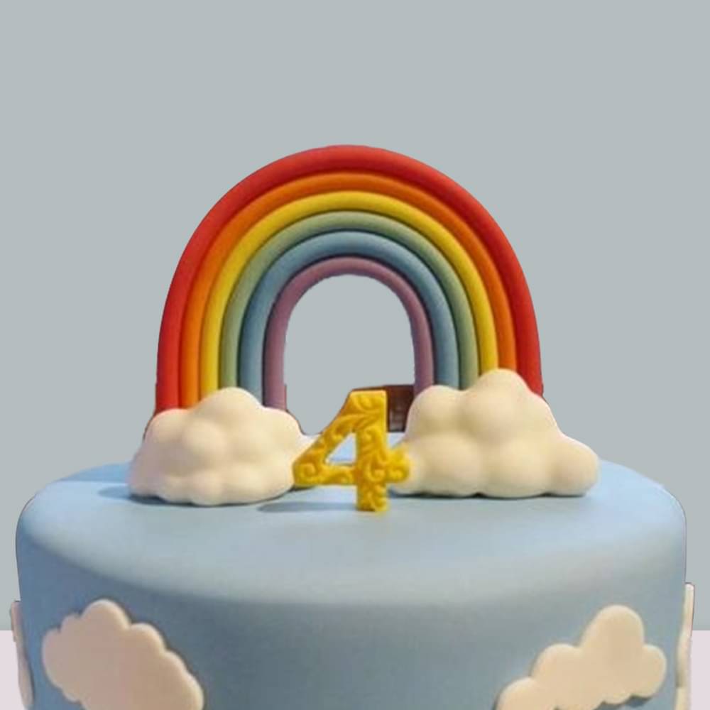 Top View of Rainbow Delight Cake