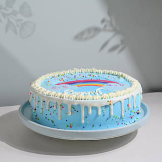 Side View of Rainbow Joy Cake