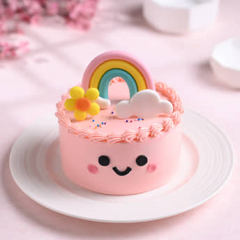 Rainbow N Smiles Bento Cake