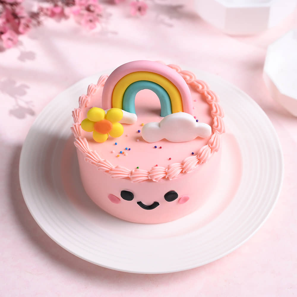 Rainbow N Smiles Bento Cake