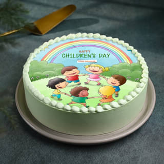Rainbow Party Childrens Day Cake
