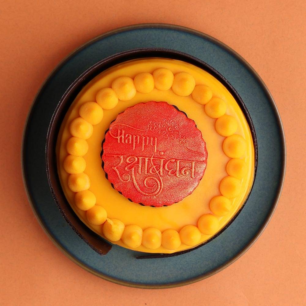 Rakhi Special Eggless Mango Passion Fruit Bento Cake