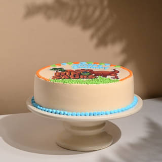 Side View of Rawr Dino Theme Cake