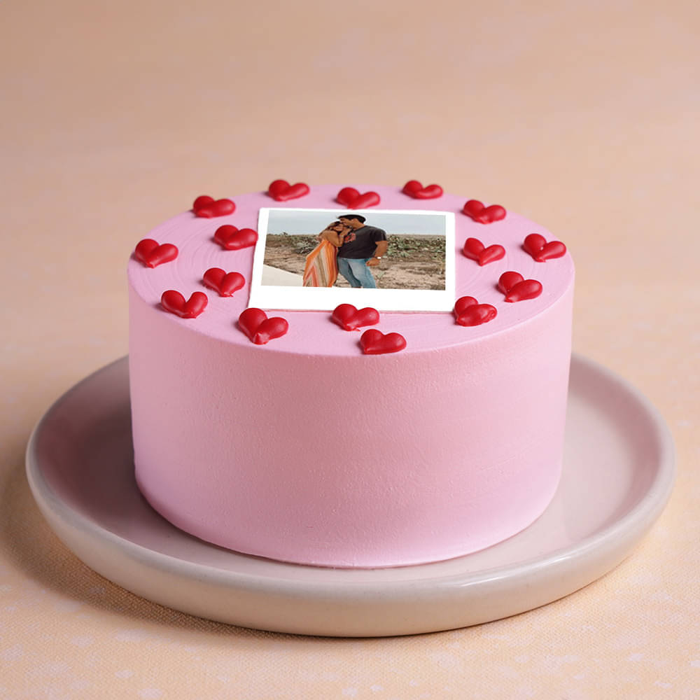 Red Hearts Bento Photo Cake