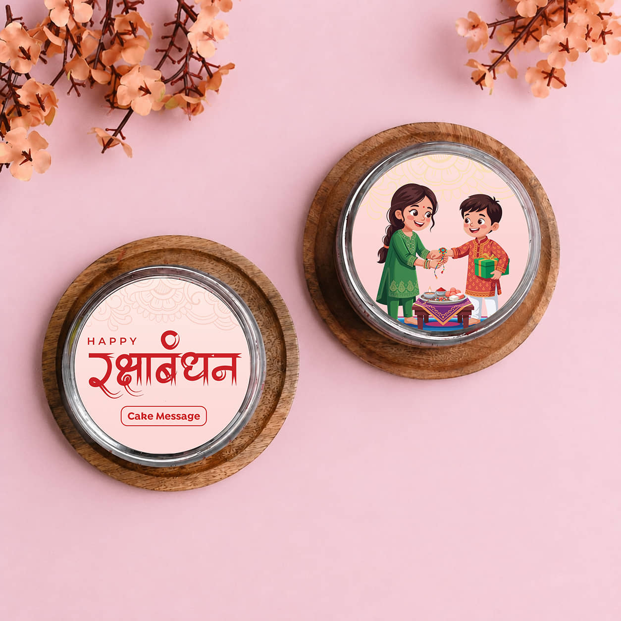 Red Velvet Cake Duo With Rakhi