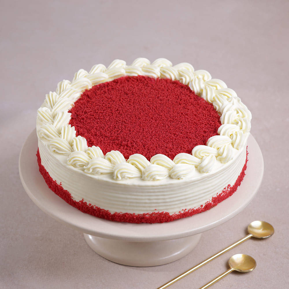 Front View of Red Velvet Cake
