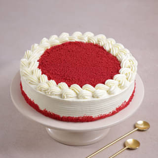 Front View of Red Velvet Cake