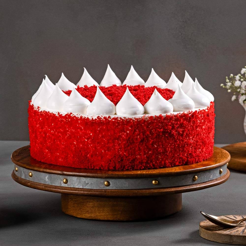 Front View of Red Velvet Cake