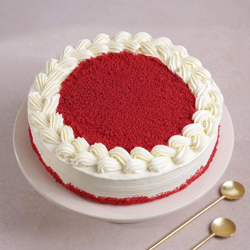 Top View of Red Velvet Cake