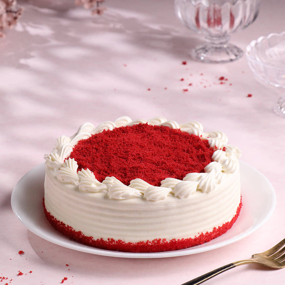 Front View of Red Velvet Cake