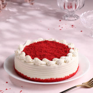 Front View of Red Velvet Cake Front View of Red Velvet Cake