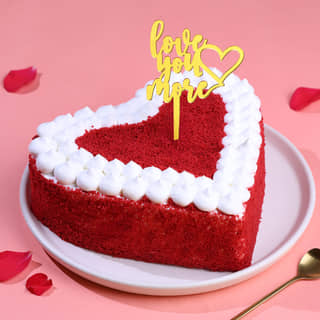 Red Velvet Valentine Heart Shaped Cake