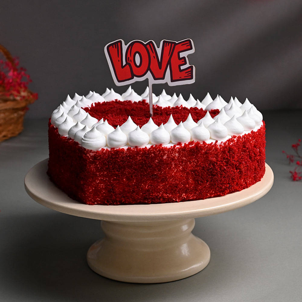 Send Heart Shaped Red Velvet Photo Cake Online - GAL22-109632 | Giftalove