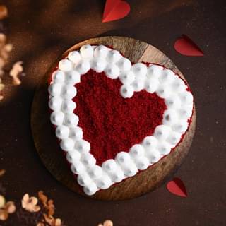 Valentine Red Velvet Heart Cake