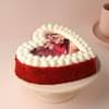 Red Velvet Heart Shaped Photo Cake