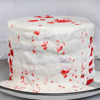Side View Red Velvet Pull Me Up Cake