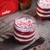 Close view of Red Velvet Single Jar Cake 