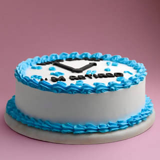 Side View of Retirement Cake Designed Like a Clock