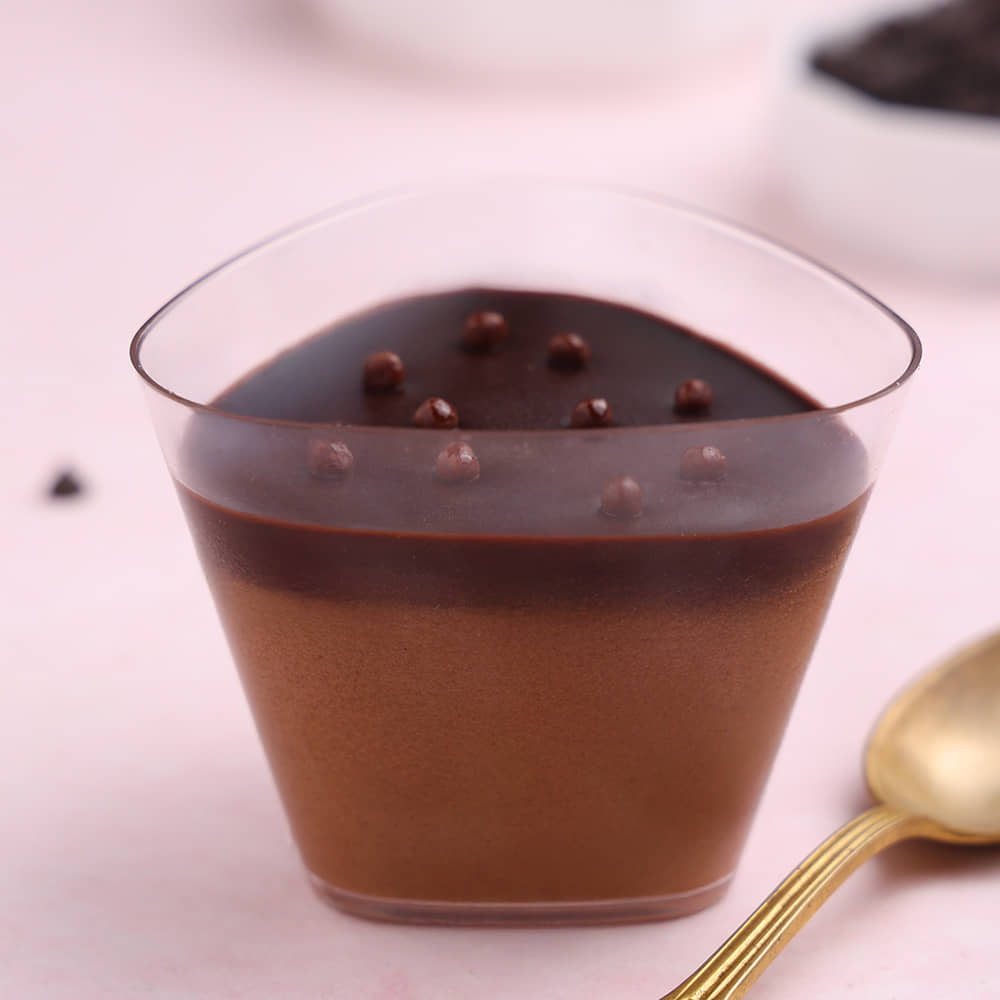 Filter Coffee Mousse Verrine Cup Front View of Filter Coffee Mousse Verrine Cup