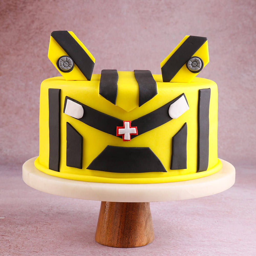 Robo Bumblebee Transformer Cake
