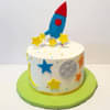 Order Rocket N Stars Space Theme Semi Fondant Cake Online 