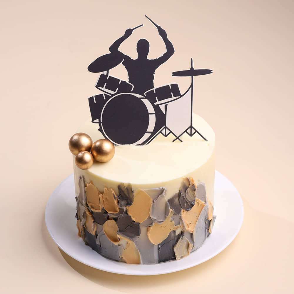 Rockstar Drummer Palette Cake