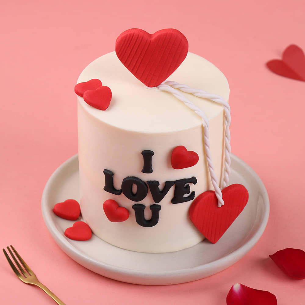 Romantic Love U Hearts Cake