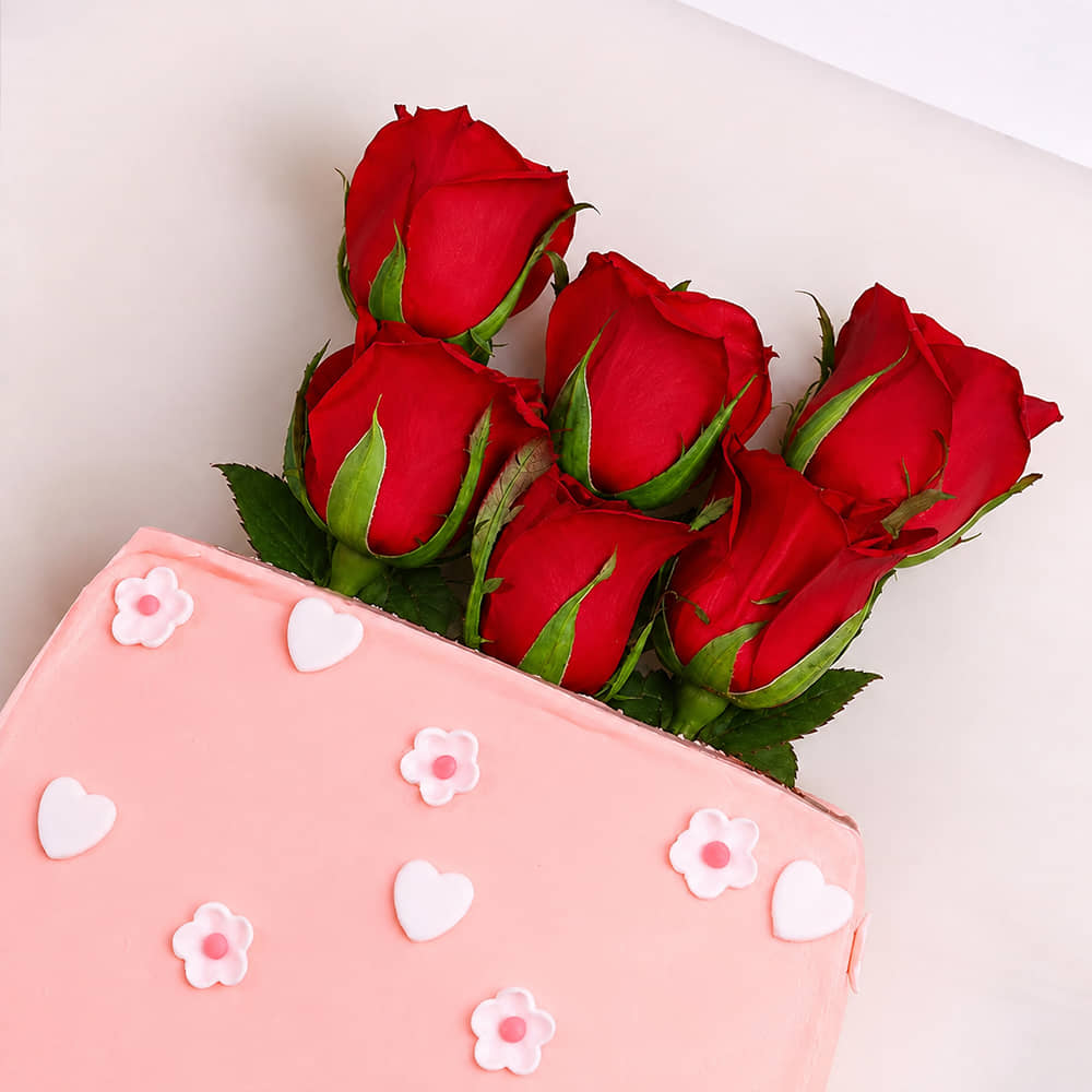 Rose Bouquet Love Cake
