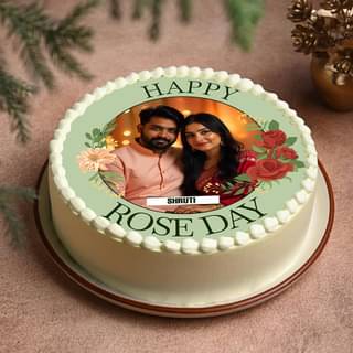 Rose Day Delight Photo Cake